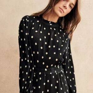 Sezane Rosalinda Blouse Poka Dot Size 36
